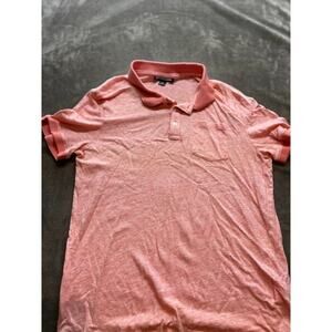 Michael Kors Polo Shirt Mens Medium Orange Short Sleeve Golf Preppy‎